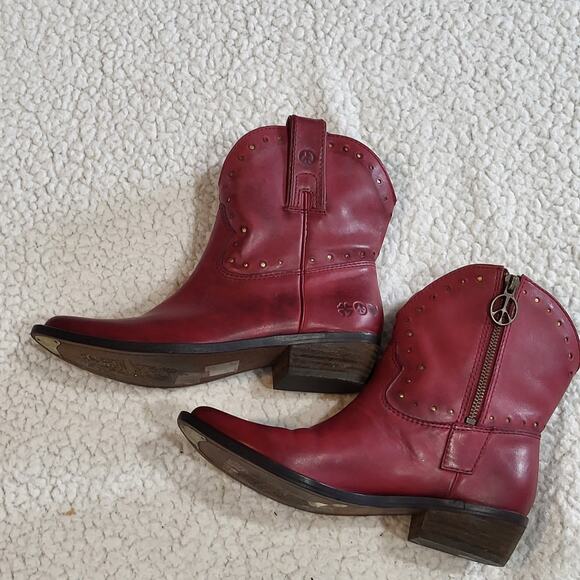Lucky Brand Limited Edition Chantel X Maroon Bootie 6 - Picture 2 of 6
